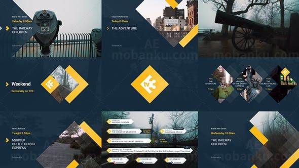 电视广播栏目包装AE模板