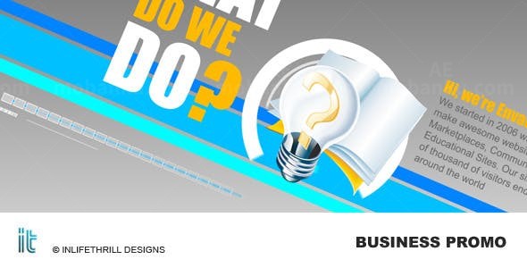 卡通效果彩带揭示商品促销宣传AE模板