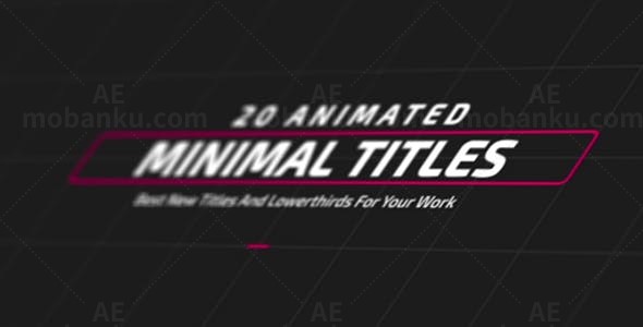 迷你字幕标题动画包AE模板