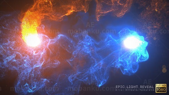 史诗光效流体动画标志展示AE模板