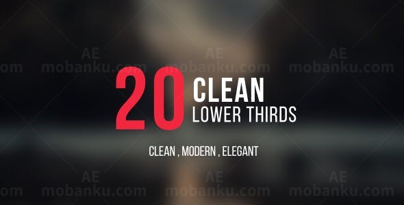 20个动画字幕条AE模板