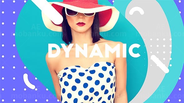 轻快多彩时尚片头AE模板