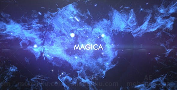 魔法粒子特效文字展示片头AE模板