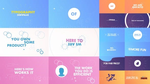 动感文字排版动画AE模板