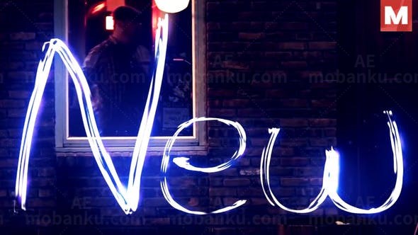 光效轨迹数字字母动画AE模板