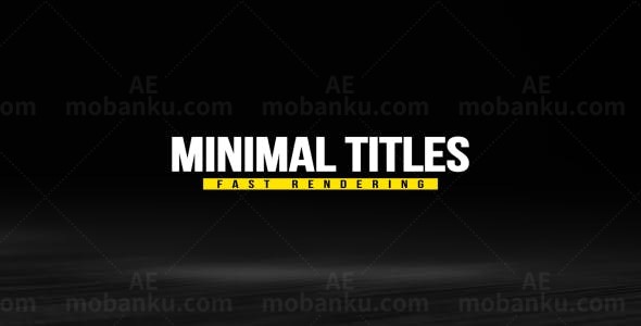 迷你动画标题包AE模板