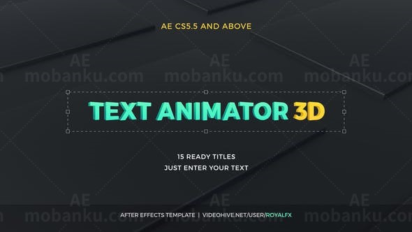 三维动画标题AE模板