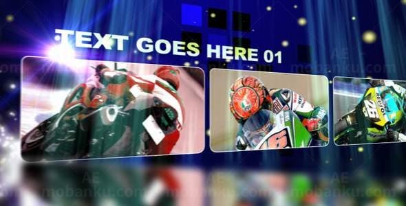 星花闪烁快速节奏空间画廊AE模板