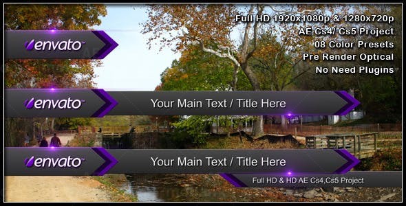 边缘切入切除效果动态文字字幕展示AE模板