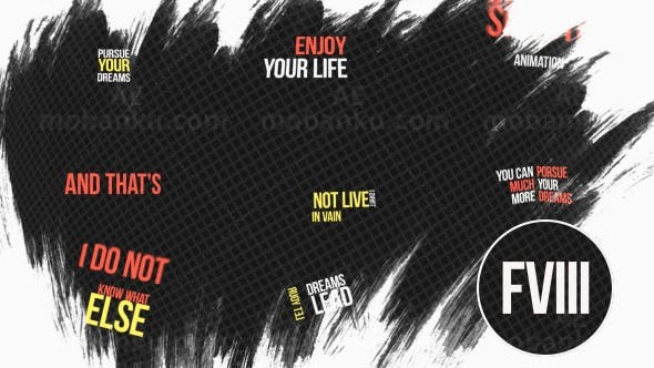 弹性文字排版动画AE模板