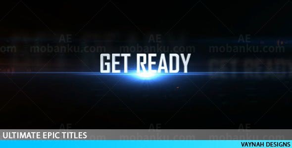 粒子光效文字大标题动态展示AE模板