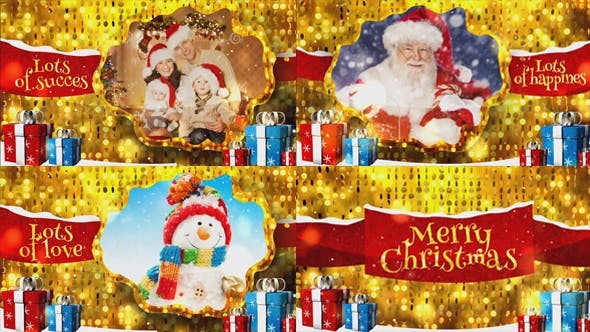 圣诞快乐相册展示AE模板