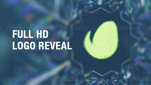 冰花裂开动画标志AE模板