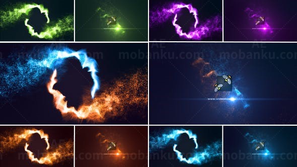 魔法粒子动画标志展示AE模板