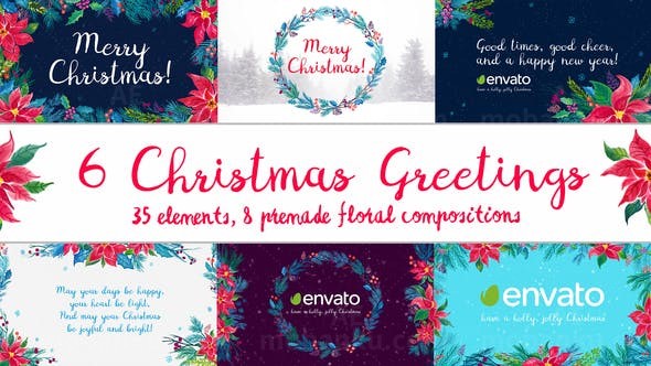 圣诞贺卡AE模板