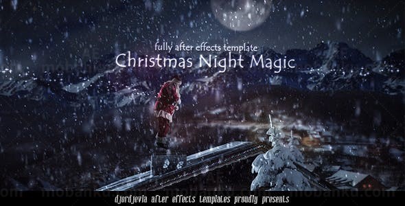 圣诞老人新年送礼AE模板