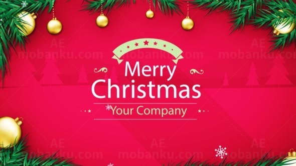 可爱卡通风格圣诞动画AE模板