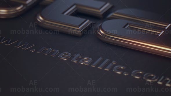 金属文字动画AE模板