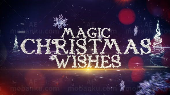 魔法粒子圣诞庆祝AE模板