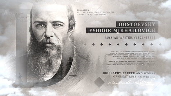 双重曝光历史片头AE模板