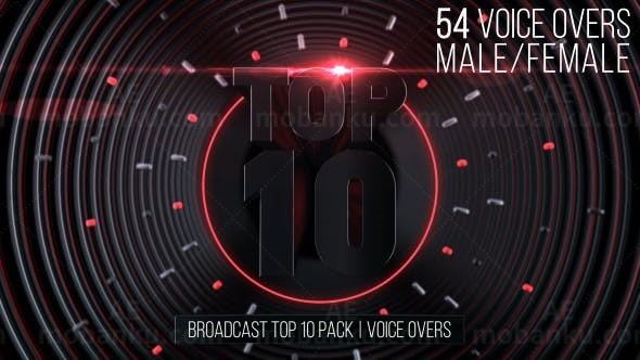 前10排行榜栏目包装AE模板