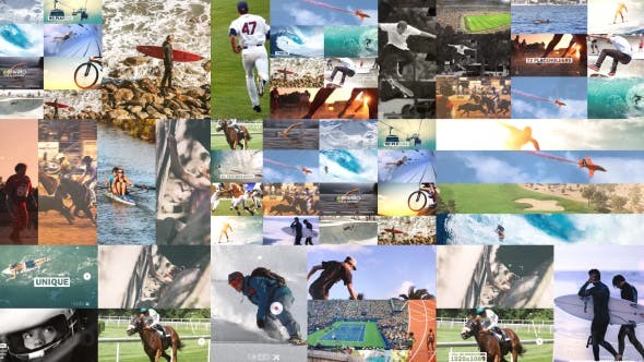 瀑布流平移幻灯片AE模板