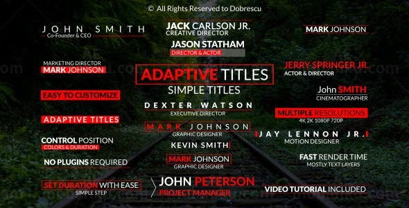 简洁文字标题动画AE模板