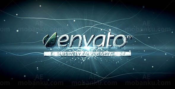 粒子效果字母碎片组合揭示标志AE模板