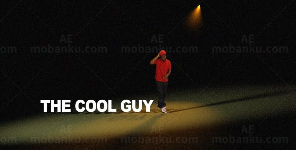 踏脚节奏豪华聚光灯人物展示AE模板