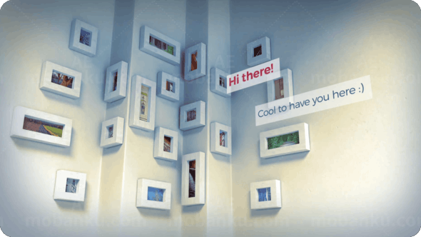 3D壁挂相册展示AE模板