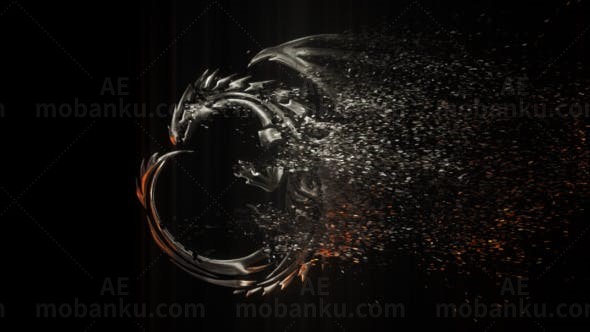 优雅粒子标志动画AE模板