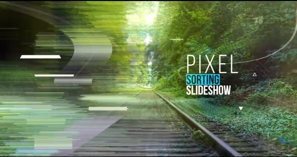 创意像素风格化幻灯片AE模板