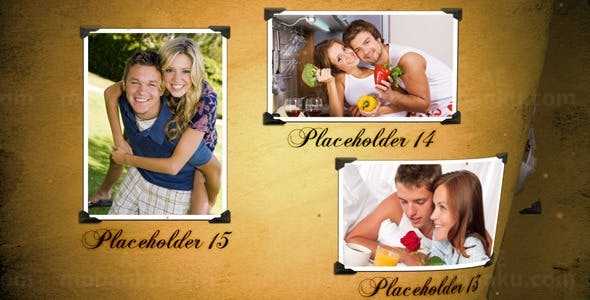 边缘消融效果旧相册展示AE模板