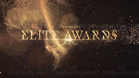 金色粒子颁奖包AE模板