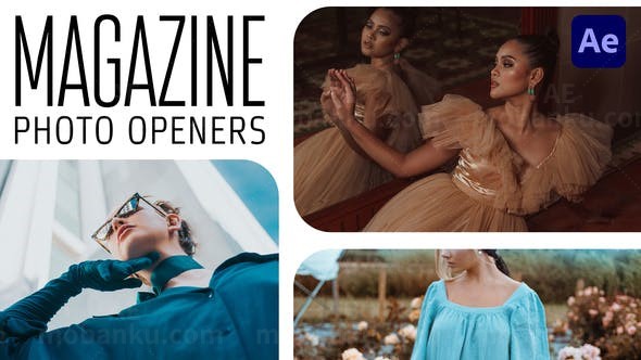 杂志照片展示片头AE模板