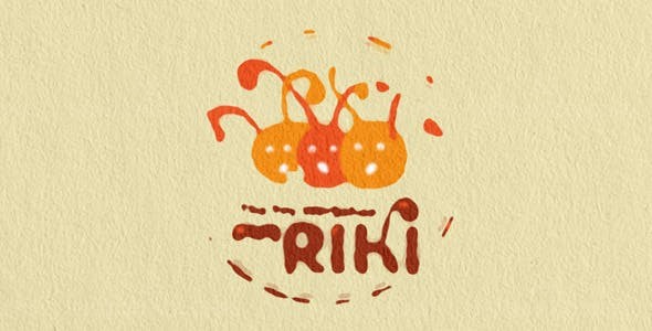 水彩变换标志动画AE模板