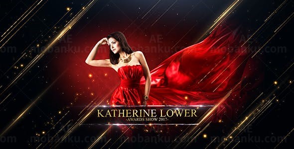 金色粒子颁奖包AE模板