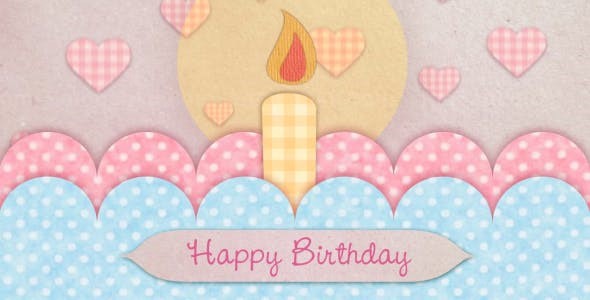 卡通风格胃痛生日快乐卡片展示AE模板