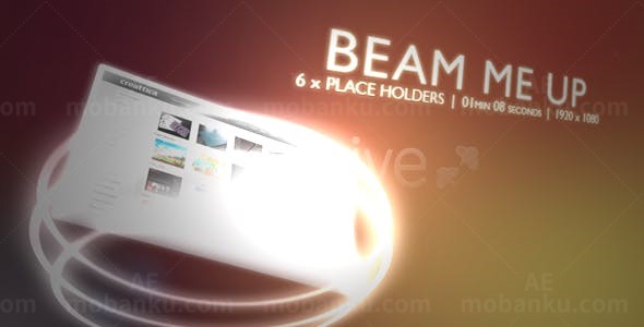 光环揭示图片视频面板AE模板