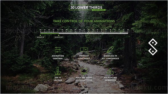 30组简洁自然风格字幕动画AE模板