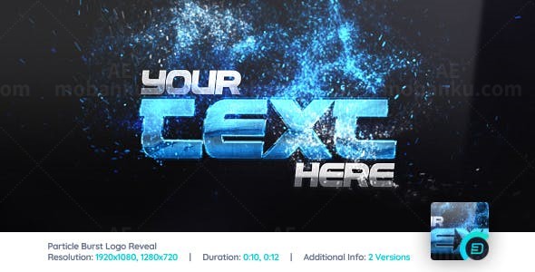 粒子爆发效果揭示标志AE模板