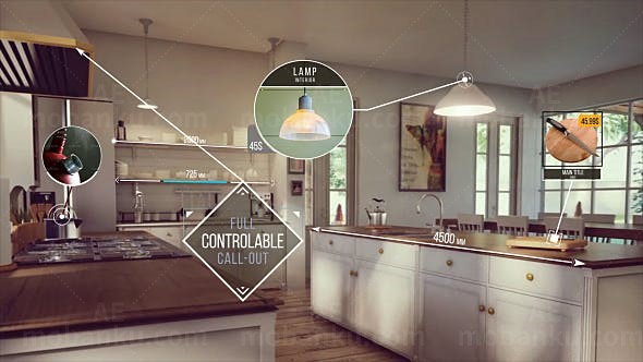 呼出线文字标题AE模板