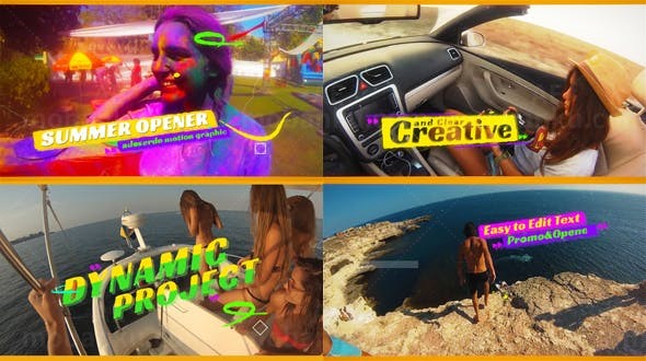 夏日活动片头AE模板