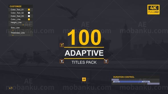 100组文字标题排版动画AE模板