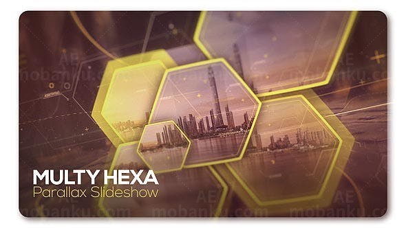 六边形数字幻灯片AE模板