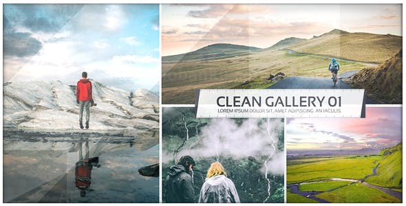 清爽照片切换展示AE模板