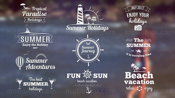 复古轻快文字标题AE模板