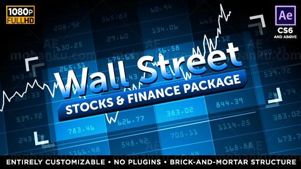 华尔街股市经济栏目包装AE模板