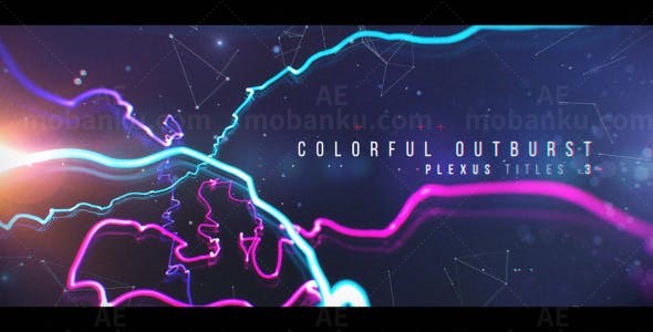 网络连线标题片头AE模板