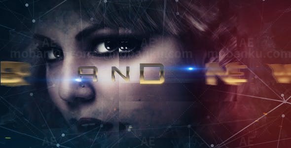 网格线动作预告片AE模板